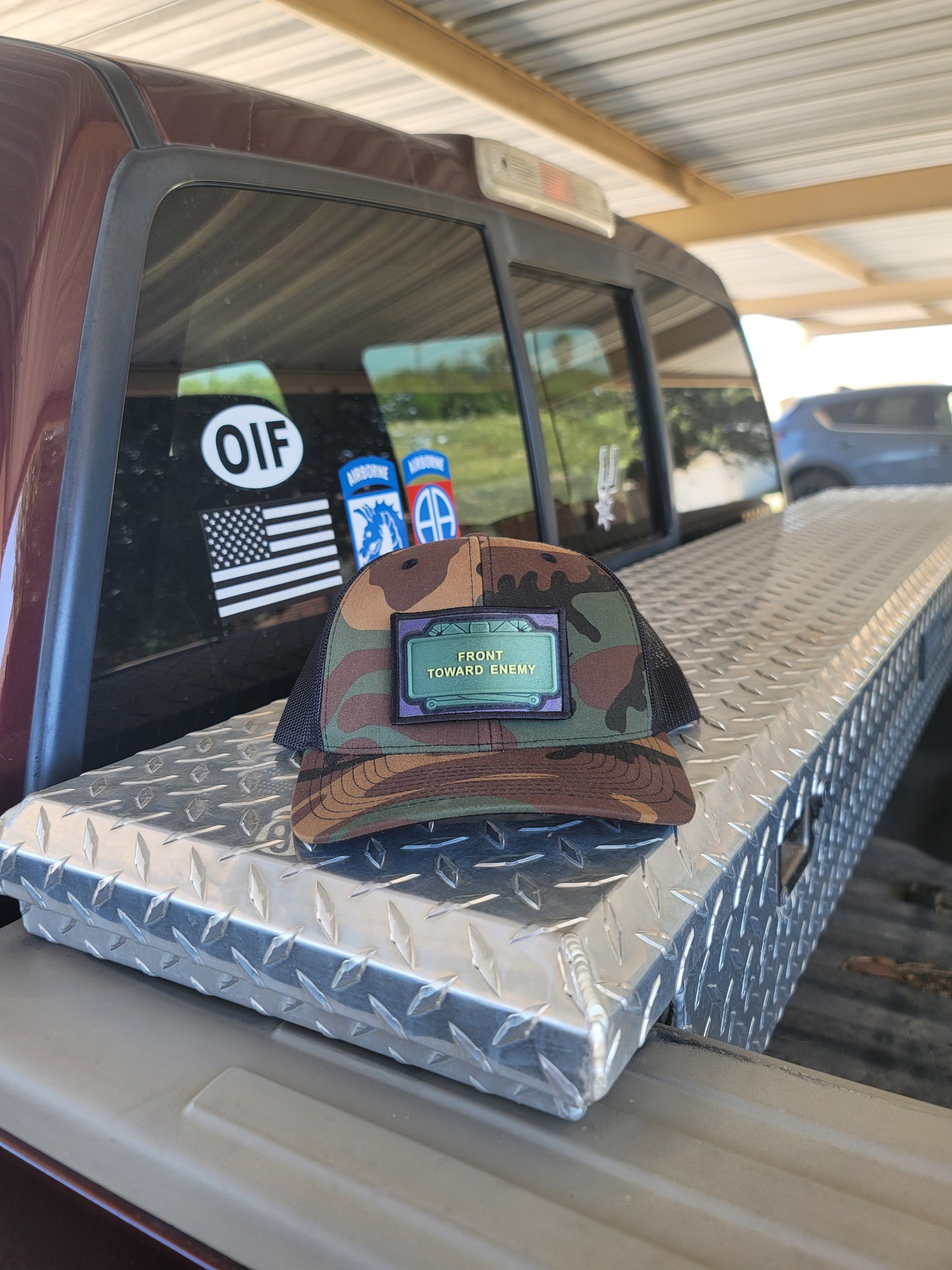 BDU Green Camo Retro trucker cap