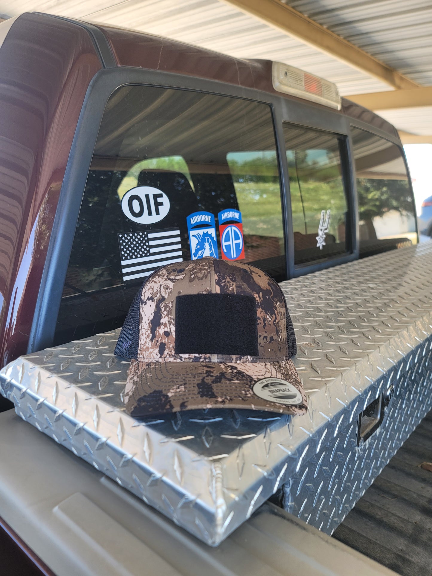 Retro Trucker hat, Veil Wideland camo