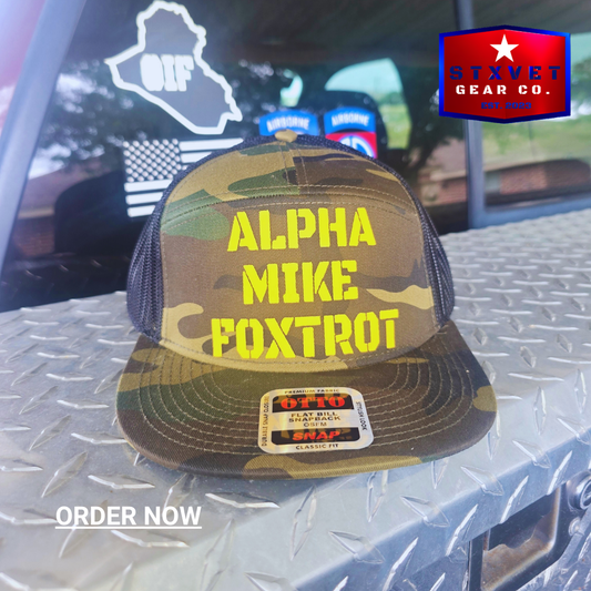Alpha Mike Foxtrot Camo cap