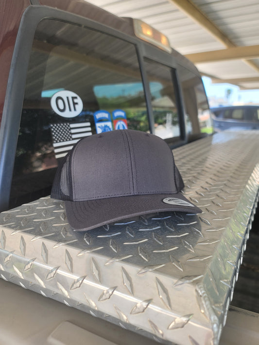 Charcoal and Black trucker cap