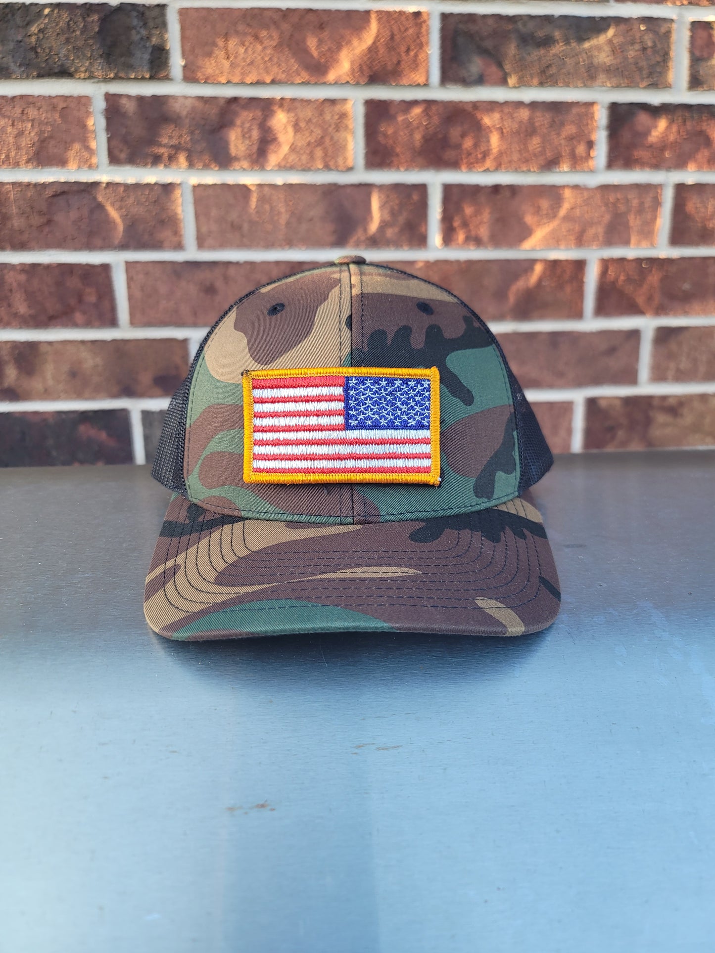 BDU Green Camo Retro trucker cap